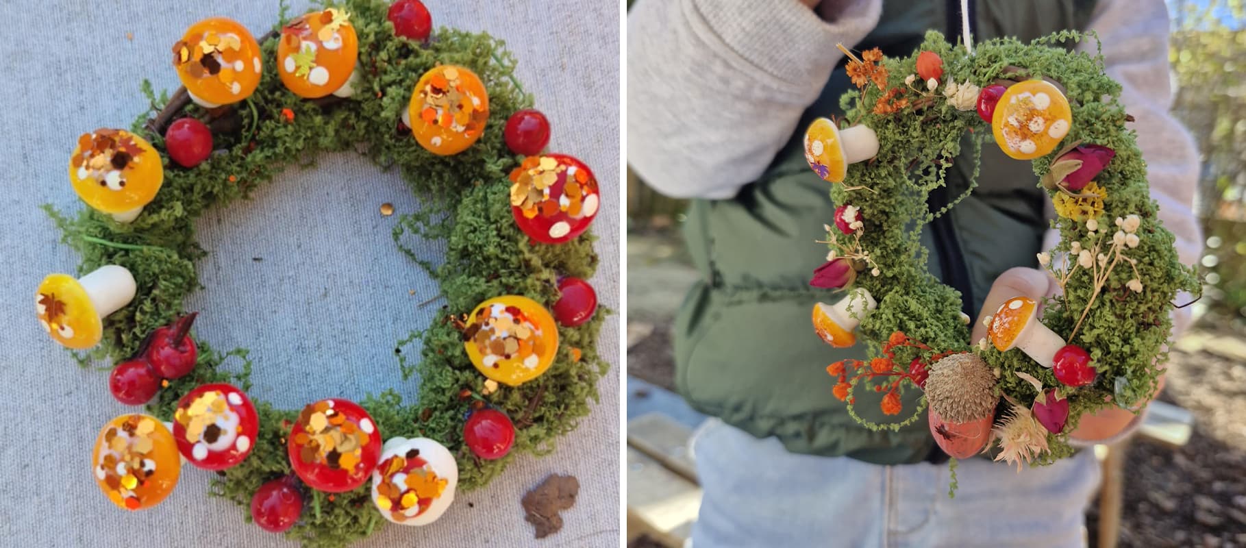 Atelier Halloween - couronne d’automne