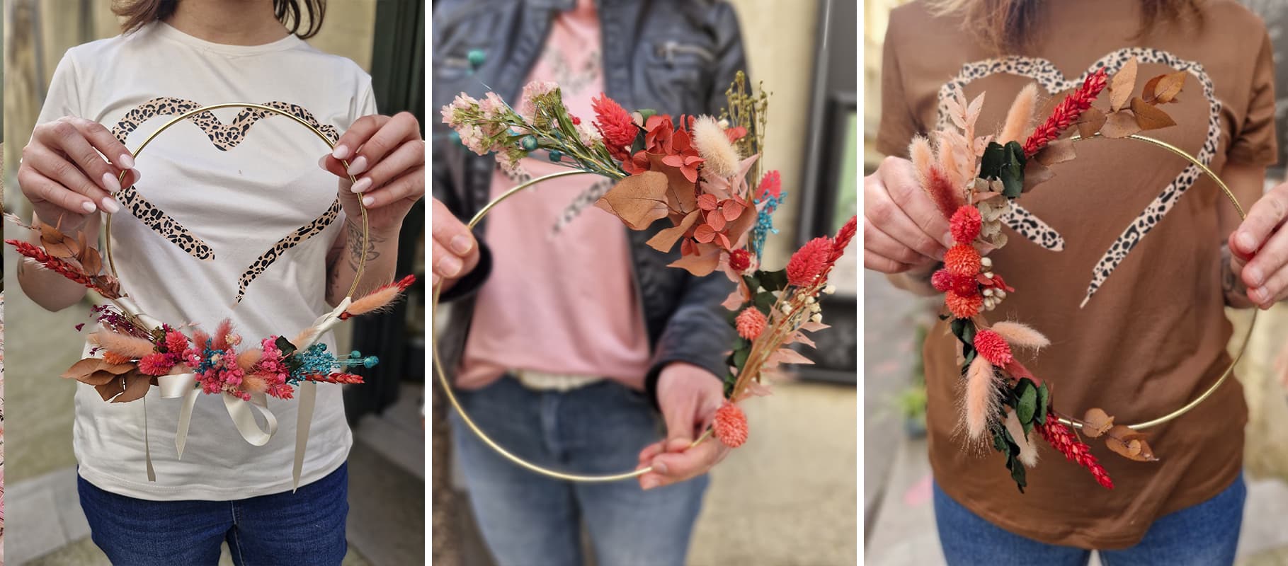 Atelier couronne de fleurs séchées