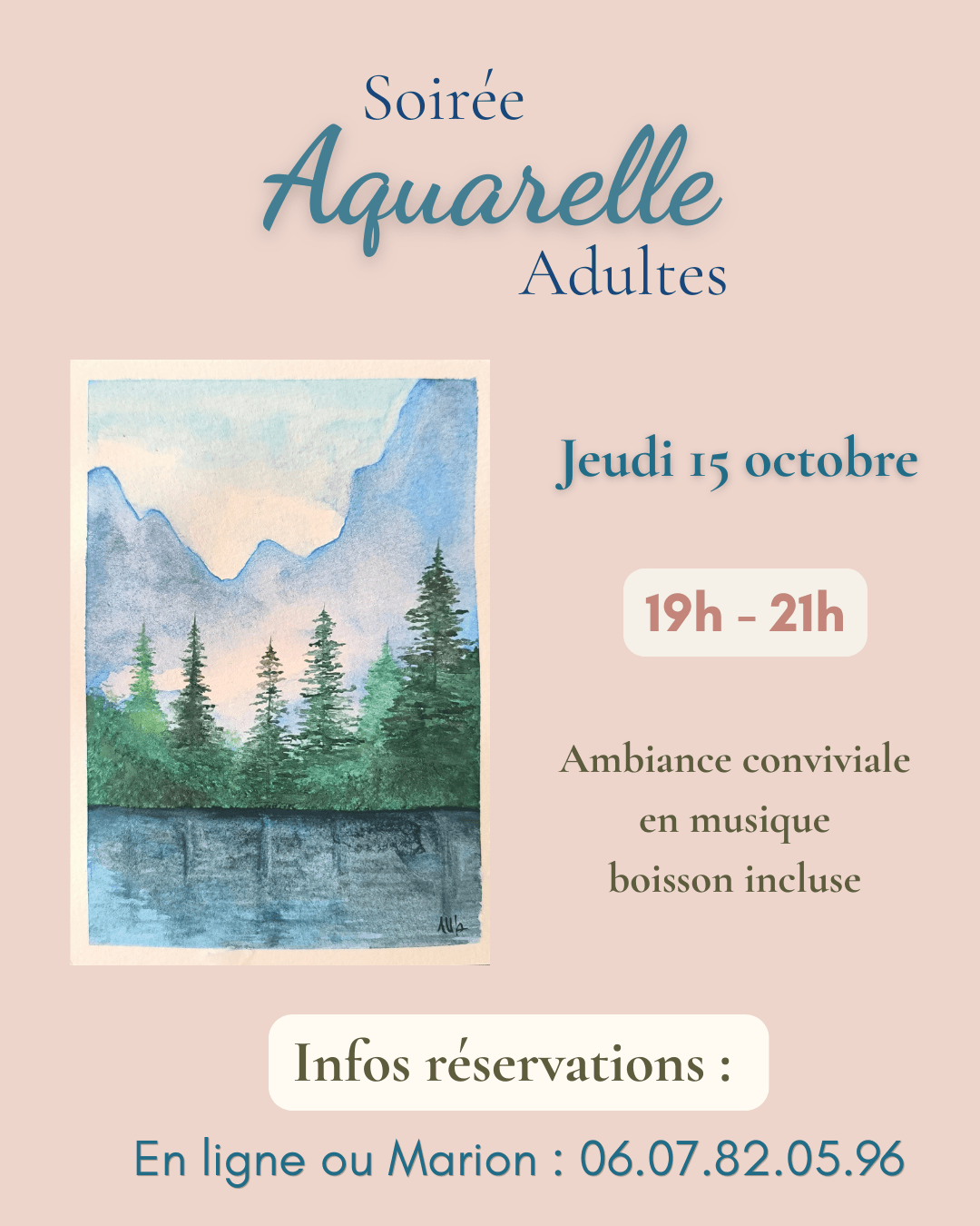 Soirée AQUARELLE ADULTES